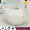 Yongsheng Embossed White Shell Shape Bougie en céramique pour Décoration